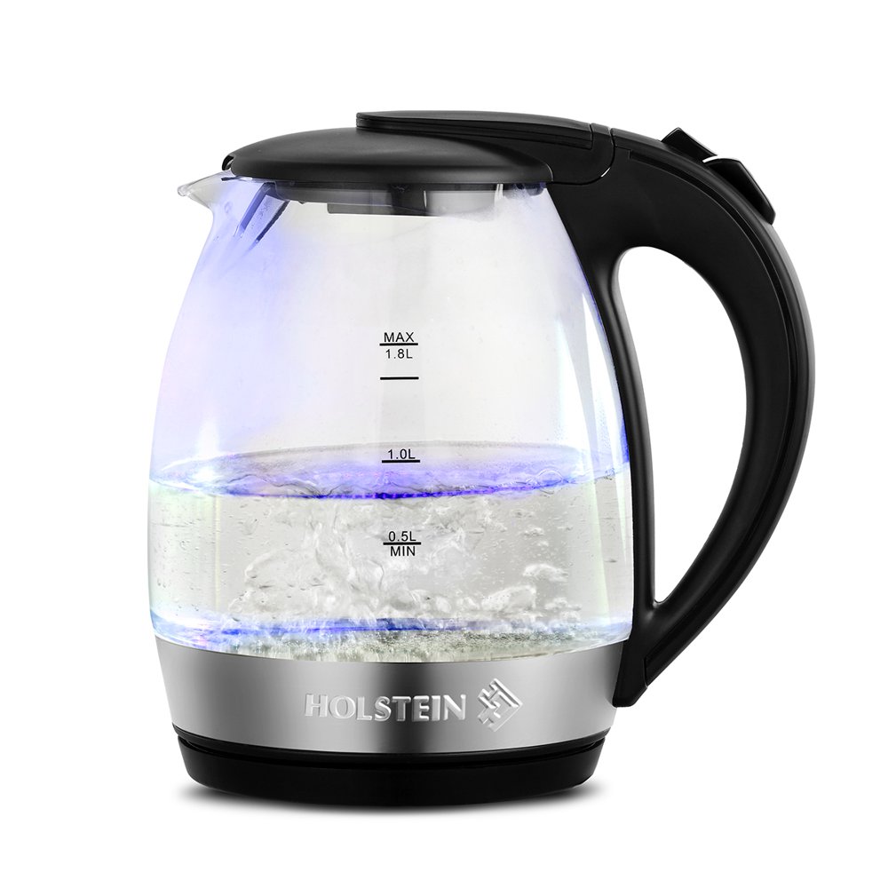 Holstein Housewares Glass Electric Kettle with LED HH09101013B 1.9