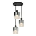 thumbnail image 1 of Artika Haze Suspension Moderne à 3 Lumières Dégradé Fumée Verre Noir, 1 of 7