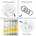 thumbnail image 5 of Yellow Grey Waterproof Fabric Shower Curtain,Vintage Farmhouse Abstract Oil Painting Waterproof Fabric Shower Curtain for Bathroom Curtains Bathtubs Hotel Shower Curtains with 12 Hooks Small 36x78in, 5 of 8