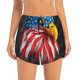 thumbnail image 2 of Balery Eagle Head With American Flag Pantalones cortos deportivos para mujer con forro y dos bolsillos, elásticos, para entrenamiento, gimnasio, yoga-X-Large, 2 of 7