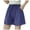Navy, variant on Women's Petite Shorts Summer Broad High Waist Loose Sports Casual Pants