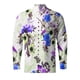 thumbnail image 2 of Camisas Vaqueras Para Hombre XXL Camisa de manga larga con estampado 3D digital y cuello con botones sueltos para ocio en la playa para hombre (Blue, 3XL), 2 of 4
