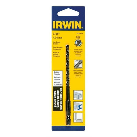 UPC: 0024721999795 | Irwin 4935639 Hex Shank Drill Bit  3/16  x 4-1/4