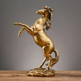 thumbnail image 7 of Modern Horse Statue Sculpture resin material art Crafts Fengshui Simulation Animal Ornament for Desktop Living Room Shelf Decoration , gold, 7 of 7