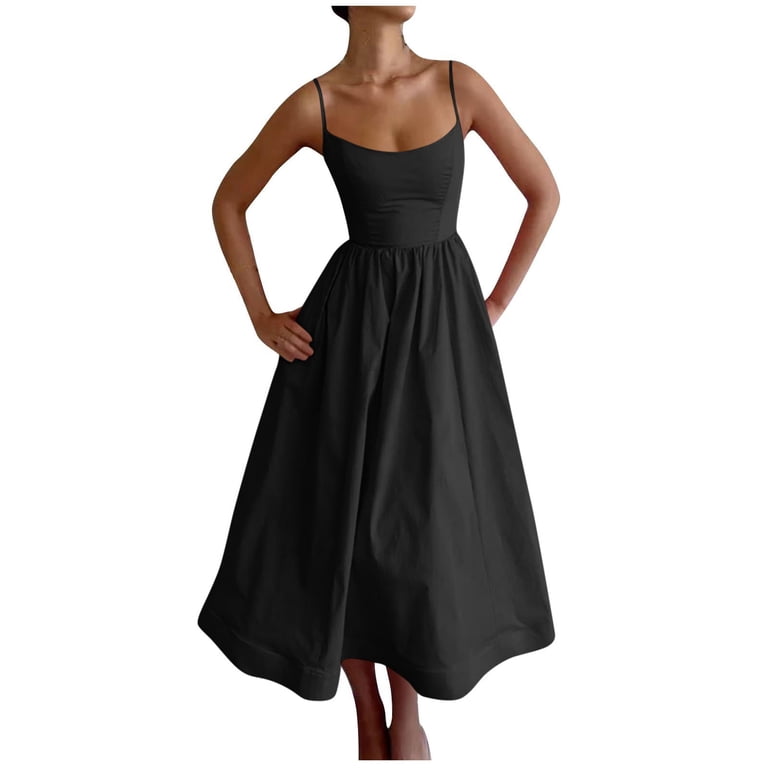 Vetsdori Womens Sleeveless Midi Dresses Sundress Slip Dress Casual Summer,Plain Crew Neck Black Tank Dress for Women Outfits - Walmart.com Vetsdori Womens Sleeveless Midi Dresses Sundress Slip Dress Casual Summer,Plain Crew Neck Black Tank Dress for Women Outfits - Walmart.com