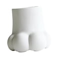 thumbnail image 4 of Florero de cerámica BLESIY con forma de garra de gato contemporáneo blanco, 4 of 8