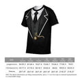 thumbnail image 6 of LAOLIUSN Men's Tuxedo Graphic T Shirt Funny Formal Costume Tee, Black Suit Print Party Shirt, Lightweight Short Sleeve Top,4XL, 6 of 7