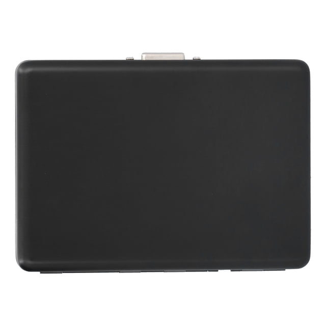 Fashionable Cigarette Case Brushed Aluminum Alloy Business Card Storage Box for BriefcaseCard + Black Cigarette Box