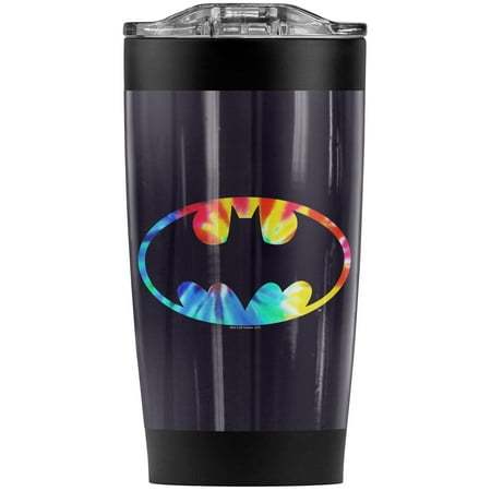 

Batman Tie Dye Logo Stainless Steel Tumbler 20 oz Coffee Travel Mug/Cup Vacuum Insulated & Double Wall with Leakproof Sliding Lid | Great for Hot Drinks and Cold Beverages