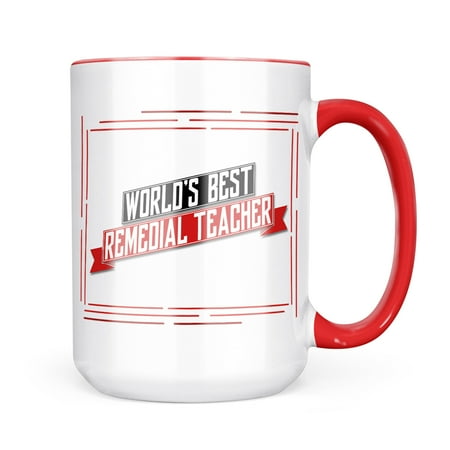 

Neonblond Worlds Best Remedial Teacher Mug gift for Coffee Tea lovers