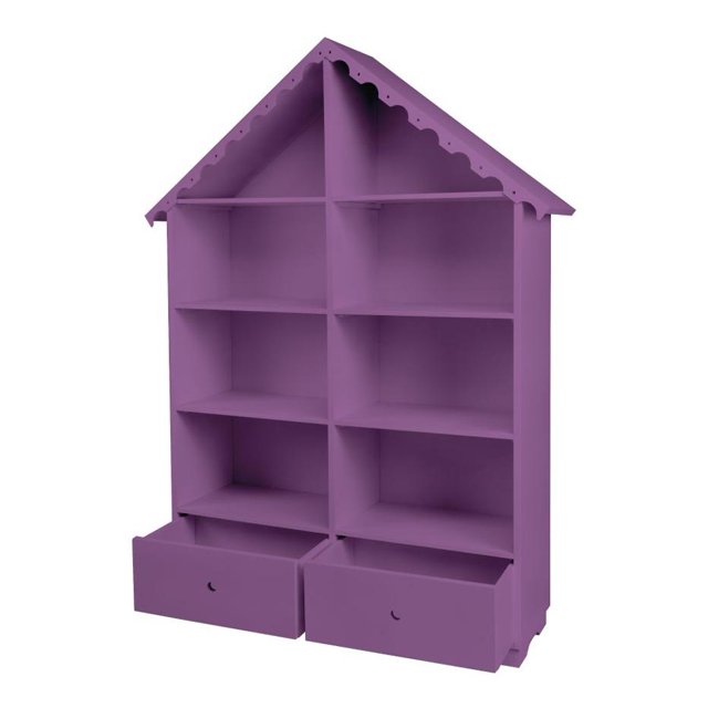Mueble Estantería Casa Infantil Duduk Casita Lila