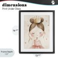 thumbnail image 4 of Stupell Industries Cottage Pink Ballerina in Crown Black Framed Print Under Glass, 13 x 16, by Creative Studio, 4 of 8