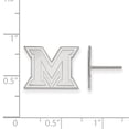 thumbnail image 2 of 10k White Gold Logoart Miami University Small Post Earrings, 2 of 4