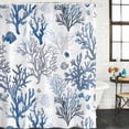 thumbnail image 3 of Blue Coastal Waterproof Fabric Shower Curtain,Summer Nautical Ocean Beach Coral Fish Waterproof Fabric Shower Curtain for Bathroom Curtains Bathtubs Hotel Shower Curtains with 12 Hooks Standard 60x72, 3 of 8