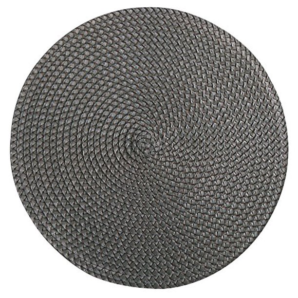 Set of 12 pieces Polyproplene Braid Woven Round Placemats/Place Mats 15