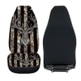thumbnail image 6 of XYZCANDO Interior Accessories Car Accessories Auto Truck Vehicle, Easy to Install Stretchy Front Seats Cover 2 pcs Polyester Deer American Flag Pattern, 6 of 10