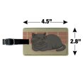 thumbnail image 5 of Chubby British Short Hair Grey Cat Rectangle Leather Luggage Card Suitcase Carry-On ID Tag, 5 of 7