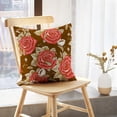 thumbnail image 5 of LALILO Throw Pillow Covers Classic Vintage Flower Flower Butterfly Floral Cushion Cover 18" x 18", 2 Pack, 5 of 6