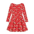 thumbnail image 5 of DISNIMO Long Sleeve Christmas Dress Girls Strawberry Dress 11-12 Girl Dresses Kids Snowflake Dress Girls Above Knee Dress for Girls Knee Length Dresses for Church Girls Dress Soft Kids Dress Child, 5 of 6