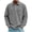 Gray, variant on Men's Corduroy Shirts Solid Color Fall Half Button Long Sleeves Polo Shirt Casual Work Collared Shirt with Pocket Gray M(M)