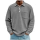 thumbnail image 2 of pstuiky camisa de manga larga para hombre, Cárdigan informal de color liso para hombre, con botones, mangas largas y bolsillo de solapa Tops de hombre s, 2 of 7