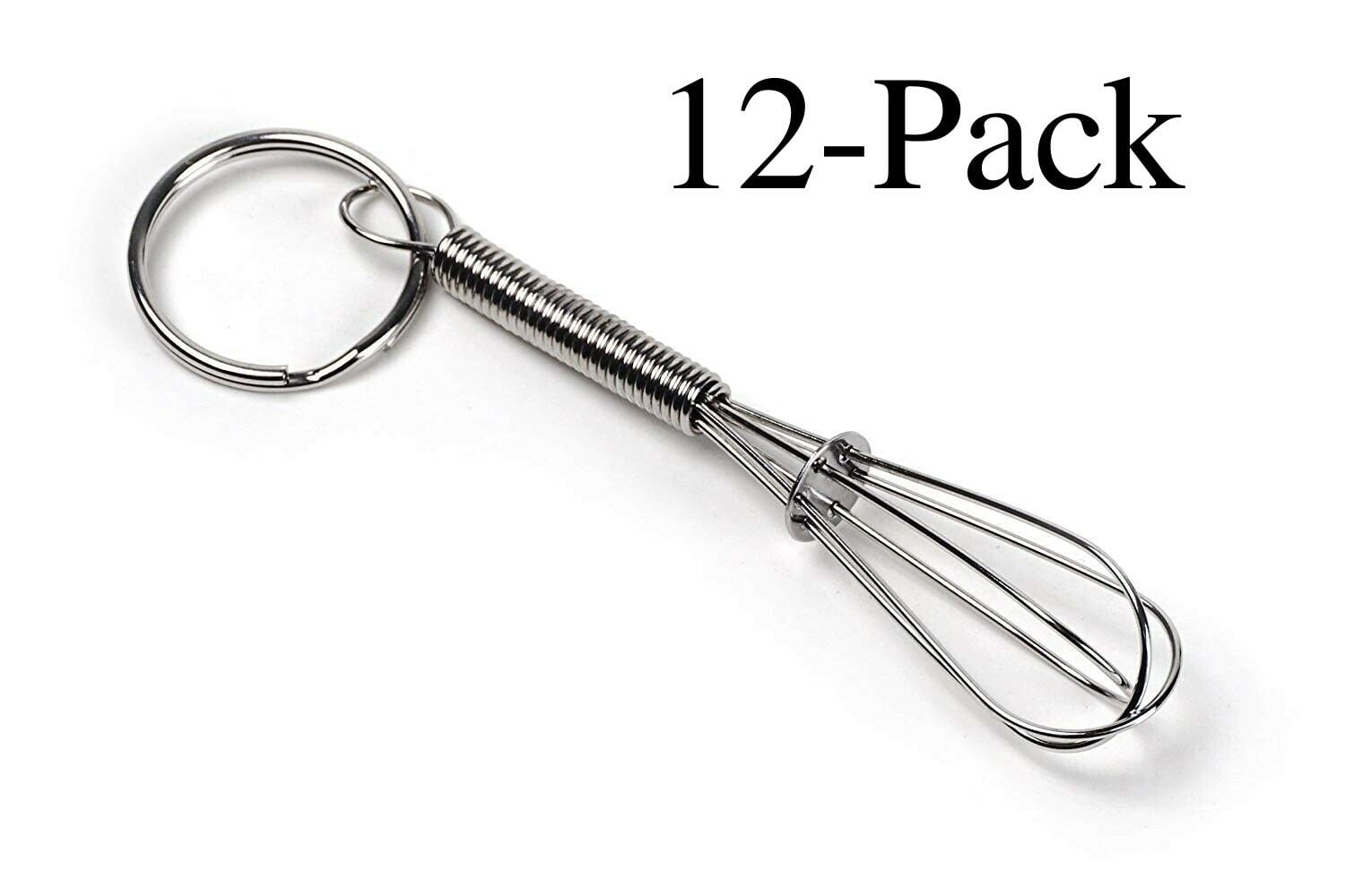 RSVP Mini Keychain/Keyring Whisk Stainless Steel Chef Ornament 31/2