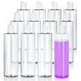 thumbnail image 2 of 8 oz / 250 ml Clear Plastic Professional Cylinder Bottle with White Disc Cap, 2 of 9