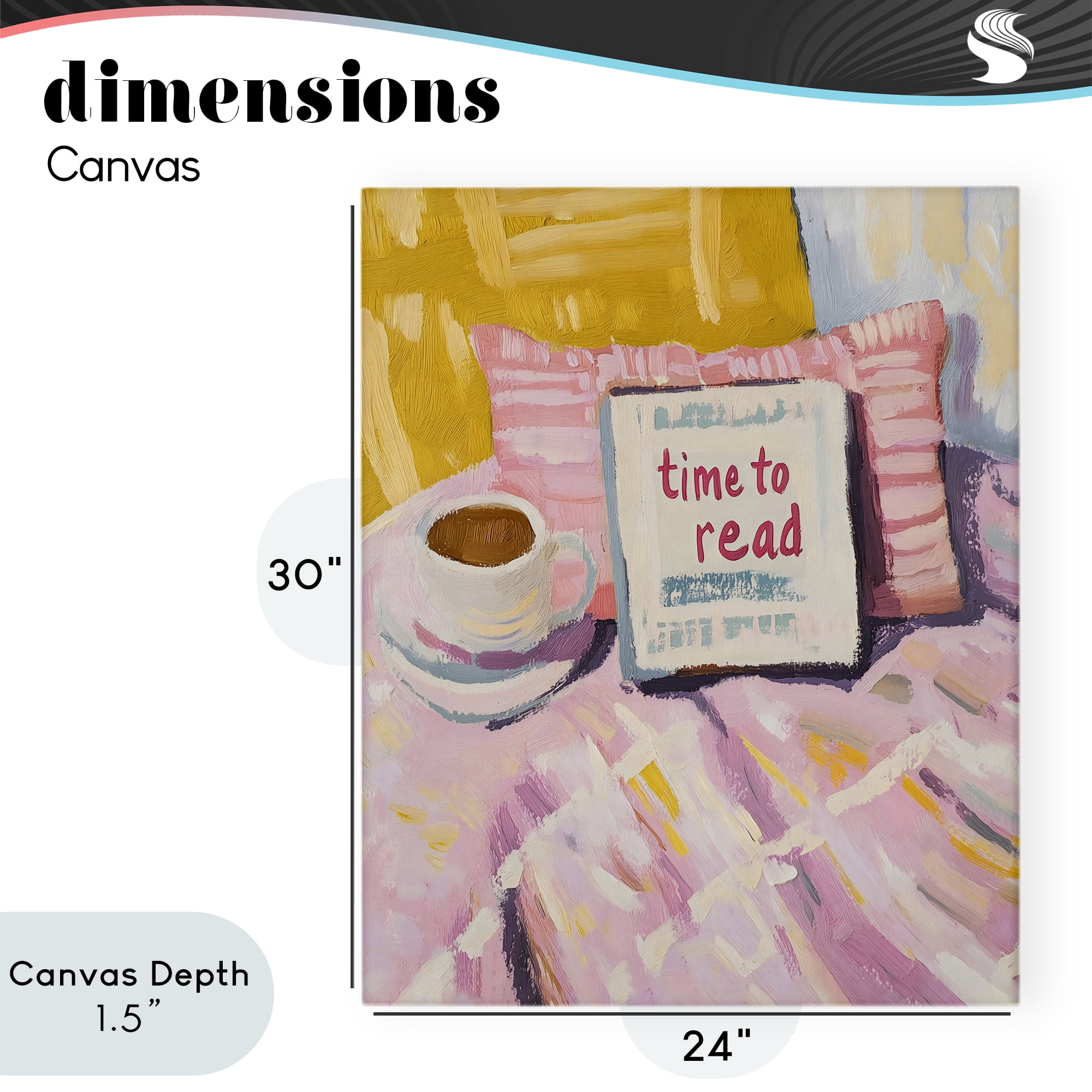 Stupell Industries Time To Read in Morning Canvas Wall Art, design by The Prints Vibe