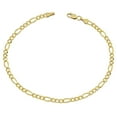 thumbnail image 1 of 14K Yellow Gold Filled Solid Figaro Chain Bracelet, 3.2 mm, 8.5", 1 of 1