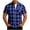 Blue, variant on ZCFZJW Mens Lightweight Casual Plaid Button Down Short Sleeve Shirt with Chest Pocket Summer Band Collar Beach Vacation Tees Shirt Tops Black XL