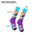 thumbnail image 2 of Pofeuu Lizard With Sunglasses Colorful Print Stockings, Adult Running Hiking Socks for Youth and Adult, 2 of 6