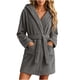 thumbnail image 2 of Neewe Robes for Women Winter Bathrobe Sashes Long Sleeves Kimono Robe Soft Sleepwear with Pockets S-XXL, 2 of 7