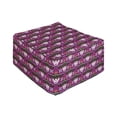 thumbnail image 1 of Cinco de Mayo Rectangle Pouf, Traditional Mexican Ornamental Skull Motif with Sombrero Hat, Under Desk Foot Stool for Living Room Office Ottoman with Cover, 25", Dark Magenta Multicolor, by Ambesonne, 1 of 4
