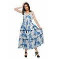 thumbnail image 2 of Moomaya Cotton V Neck Sleeveless Long maxi Dress Spaghetti Strap Casual Clothing, 2 of 6
