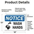 thumbnail image 2 of (2 Pack) Wash Hands OSHA Notice Sign 18 Inch X 12 Inch Vinyl Label Decal Sticker Weather Resistant, UV Protected for Workplace, Business, and Construction Site, Made in the USA, 2 of 7
