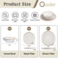 thumbnail image 7 of Onader 12 Piece Dinnerware Sets, Plates and Bowls Dish Set for 4, Irregular Handmade Dinner Ware Dishware for Kitchen Dinning, Microwave & Dishwasher Safe - Pearl White, 7 of 7