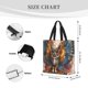 thumbnail image 3 of Disketp Colorful Owl Tattoo Art Bolsa Tote de Lona para Mujer, Bolso de Hombro y Cruzado con Cierre de Cremallera, 3 of 7