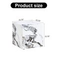 thumbnail image 5 of Modern white MDF cube coffee table - 15.75 inches - Stylish Texture Design - Modern Living Room, 5 of 16