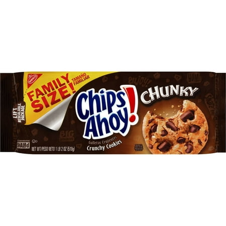 Chunky Chocolate Chip Cookies - (2 Pack) Nabisco Chips Ahoy! Chunky Crunchy Cookies, 18 oz