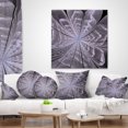 thumbnail image 4 of Designart 18" x 18" Contemporary and Modern Black Fractal and Flower Polyester Throw Pillow, 4 of 5