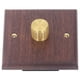 thumbnail image 5 of Interruptor de atenuación Bling Bling de madera de nogal negro Con perilla de latón 200‑250 V, 5 of 12