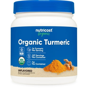 Nutricost Organic Turmeric Root Powder 1 LB - Certified USDA Organic, Food Grade Herbal Supplement
