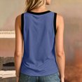 thumbnail image 5 of vigerkar Womens V Neck Tank Tops Summer Cute Loose Fit V Back Sleeveless Shirts (Blue, S), 5 of 9