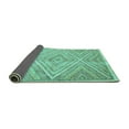 thumbnail image 2 of Ahgly Company Indoor Round Abstract Turquoise Blue Contemporary Area Rugs, 6' Round, 2 of 4