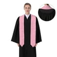 thumbnail image 4 of Logiee Breast Cancer Awareness Print Unisex Adult Graduation Stole Shawl 72" Long for Academic Commencements Shawl-Flattened, 4 of 7