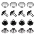 thumbnail image 1 of Remaches de cristal transparente Uxcell de 0.31 pulgadas 50 piezas, remaches de cristal para manualidades DIY, tachuelas negras para ropa, 1 of 7