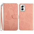 thumbnail image 2 of for Motorola Moto G Stylus 5G (2024) Phone Case Wallet,Crossbody Strap Flip Folio Cover with Card Holders Butterfly Embossed Premium PU Leather Kickstand Wrist Strap Magnetic Closure Case,Pink, 2 of 13
