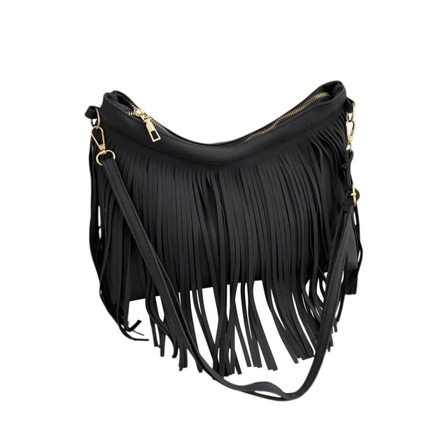 Bolso de hombro con borlas, bolso de hombro informal Yankee Commuters, bolso de moda Tides para mujer