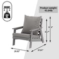 thumbnail image 4 of Boyel Living 30 inch Resin Outdoor Patio Lounge Chair Garden Park Sofa Modern Furniture with Cushions, 4 of 7