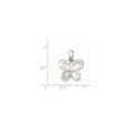 thumbnail image 3 of Auriga Fine Jewelry 925 Sterling Silver Satin Cubic Zirconia Butterfly Pendant for Women (L - 20.5mm, W - 15.7mm), 3 of 4